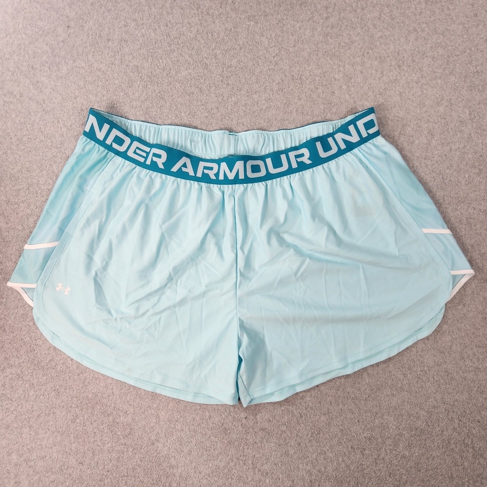 Under Armour UA Loose Fit Shorts Womens 3X Blue Elastic 1371452-441